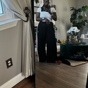 Women's Black Adidas Track Pants